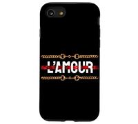l'amour with Printed Golden Style Chains Valentin's Day Love Coque pour iPhone SE (2020) / 7/8