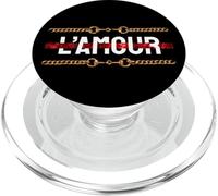 l'amour with Printed Golden Style Chains Valentin's Day Love PopSockets PopGrip pour MagSafe