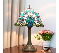 Lamp 12 inch Stained Glass Table Lamp Bedside Reading Desk Light Flower Night Lamp Antique Art Craft Gifts Lover Kid Living Room Bedroom Study,
