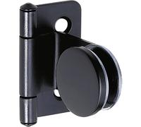 LAMP Charnière de porte en verre ronde à l'intérieur en bois - Verre - Charnière pour portes en verre/acrylique, acier noir