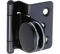 LAMP Charnière de porte en verre ronde en bois - Verre - Charnière pour portes en verre/acrylique, acier noir