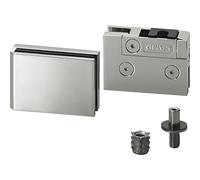 LAMP Charnière pour portes vitres/acrylique Zamak Noir/argenté 170-037-123