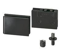 LAMP Charnière pour portes vitres/acrylique Zamak Noir/argenté 170-042-197