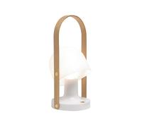 Marset Lampe avec batterie LED FollowMe blanc, chêne H x Ø 28,8x12,3cm