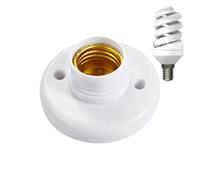 Lamp Holder Light Soc 220V Round Threaded White Keyless Two Hole Lampholder
