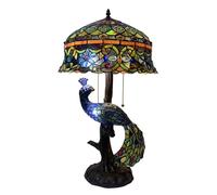 Lamp Lamp 16 inch Wide Stained Glass Hat Table Lamp Vintage Handmade Banker Jeweled Desk Reading Lighting Decor for Bedrooms Living Room Study Home Office