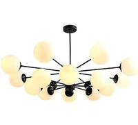 Lamp Modern Chandelier Ceiling Light Chandelier 12-Light Modern Light Metal Ceiling Lights Fixtures With White Glass Shade Lights/Color/16