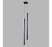 Lamp Modern Modern Kitchen Island Light Tube Led Hanging Ceiling Lamp Minimalist Suspended Lighting Fixtures Chandeliers For Dining Room Bedroom Bedside Hallway/Svart/2 Light