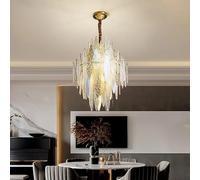 Lamp Modernd Crystal Light Leaf LED Ceiling Chandelier Light Indoor Chandelier Compatible with Dining Room Living Hall, LED Chandeliers,Dia86Cm H29.5Cm Lamp/a/Di3Cm H107Cm
