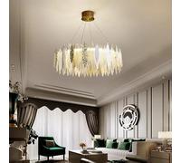 Lamp Modernd Crystal Light Leaf LED Ceiling Chandelier Light Indoor Chandelier Compatible with Dining Room Living Hall, LED Chandeliers,Dia86Cm H29.5Cm Lamp/a/Dia65Cm H29.5Cm