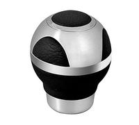 Lampa 00096 Pommeau de levier de vitesse Globe en aluminium et cuir noir