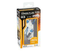 Lampa 2 Ampoules H3 55W Halogène Blanc 4800K +50% Homologuées Route
