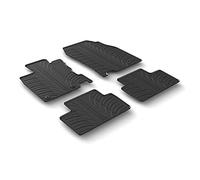 LAMPA 24443 Tapis de sol Caoutchouc noir Avant et Arrière Compatible avec RENAULT Kadjar HA, HL