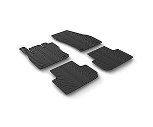 LAMPA 24489 Tapis de sol Caoutchouc noir Avant et Arrière Compatible avec VW Tiguan II AD1, AX1