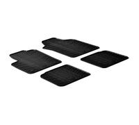 LAMPA 24611 Tapis de sol Caoutchouc noir Avant et Arrière Compatible avec LANCIA Ypsilon 312