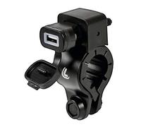 Lampa 38832 Usb-Fix Tube, chargeur USB avec fixation au guidon et connecteurs à fourche - Charge rapide - 2400 mA - 12/24 V