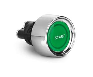 Lampa 45528 Interrupteur à bouton à LED - 12/24 V - Vert - 25 A