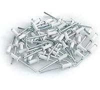Lampa 59583 Lot de 50 Rivets aveugles en Aluminium pour Support de Plaque d'immatriculation - Blanc