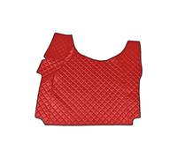 LAMPA 96398 Tapis Centrale Simili Cuir, Rouge