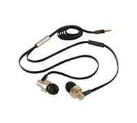 Lampa Alumix Oreillettes In Ear Jack 3,5 mm Microphone Noir Câble Plat