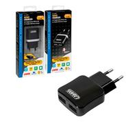 Chargeur secteur avec 2 ports USB - 2400 mA - 100/230V