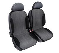 Coppia De Housses De Siège Auto En Fibre Naturelle - Anthracite