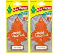 LAMPA Désodorisant Arbre Magique 'Ibiza Cocktail', Orange (Lot de 2)