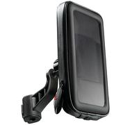 Lampa Lampa Support de téléphone scooter Résistant aux éclaboussures Fixation posurur rétroviseur et pare-brise Noir Noir