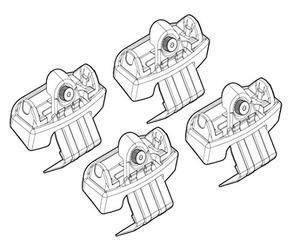 Lampa n21166 Kit Accessoires pour Fixation sur Le Toit de la 2 Bars - 166