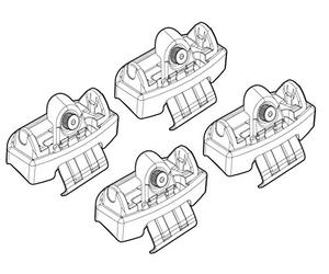 Lampa n21169 Kit Accessoires pour Fixation sur Le Toit de la 169, 2 Bars