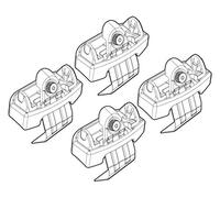 Lampa N21185 Kit de Fixation Fiat Type-3/5P 15, Noir