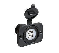 Lampa Port USB double avec capuchon de protection, 12/24 V