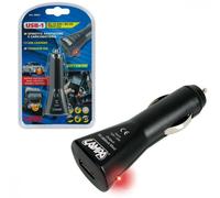 LAMPA Prise allume-cigare avec port USB 12/24V 500MA - LAMPA