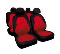 Lampa Set couvre-sièges pour voiture matelassés Coordonnées Rouge 2 avant 2 arrière