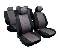 LAMPA Set Liners Diago pour Sièges Voiture Universel en Tissu Jacquard Noir
