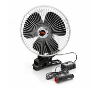 Lampa Ventilateur 73111 12 V oscillant Ø20 cm 2 vitesses fiche allume-cigare pince ou fixation permanente