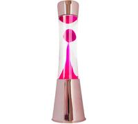 LAMPADA LAVA LAMP CHROME FUCSIA LIQUIDO TRASPARENTE H40CM