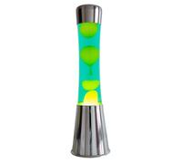 LAMPADA LAVA LAMP CHROME GIALLA LIQUIDO VERDE H40CM