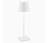 Zafferano Lampe de table Poldina Pro sans fil tactile dimmer 2200–3000K H38 cm blanc extérieur