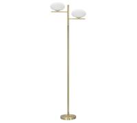 Lampadaire 2 Sphères "Glamy" 180cm Blanc & Or