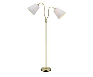 Lampadaire 2xE27, max. 60W, IP20, laiton et blanc - Markslöjd - Modena