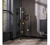 Lampadaire 5 lampes en verre doré, cuivré et chromé - TAHOE