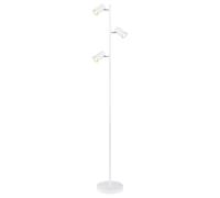 Lampadaire à 3 spots orientables, blanc, lampe de salon, H 154 cm