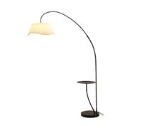 Lampadaire à arc industriel avec base en marbre et étagères - Éclairage moderne pour salon et bureau - Décoration d'intérieur élégante - Hauteur réglable - Design unique