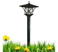 Lampadaire à énergie solaire - 150x17x17 Cm 780 G, Structure En ABS Durable, Lampe de Poche Avec Piédestal Style Rétro | Éclairage D'entrée Pour Passerelle De Mise À Jour Esthétique Payesaggisti