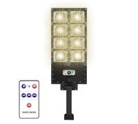 Lampadaire à Énergie Solaire,Détecteur De Mouvement LED Lumineux - Lampe Solaire Extérieure Résistante À L'Eau | pour le Jardin la Terrasse le Balcon le Terrain de Basketball l'Allée le Parking