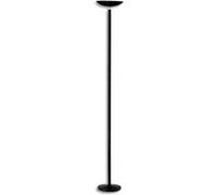 Lampadaire à Led Dely noir en acier - Hauteur 180 cm, Tête D28 cm Socle D25 cm Noir G