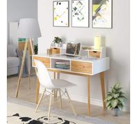 Lampadaire à LED TOOKA, hauteur 1520 mm, blanc/bambou