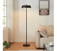 lux.pro Lampadaire Style Intemporel Lampe sur Pied Élégante LED Luminaire Design pour Salon Chambre Bureau Lampe de Lecture Décorative 2 Ampoules E27 Métal Hauteur 159 cm Noir