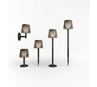 Lampadaire à poser solaire & batterie rechargeable LED intégrée noir 100lm 0,5W IP65 blanc chaud New Garden